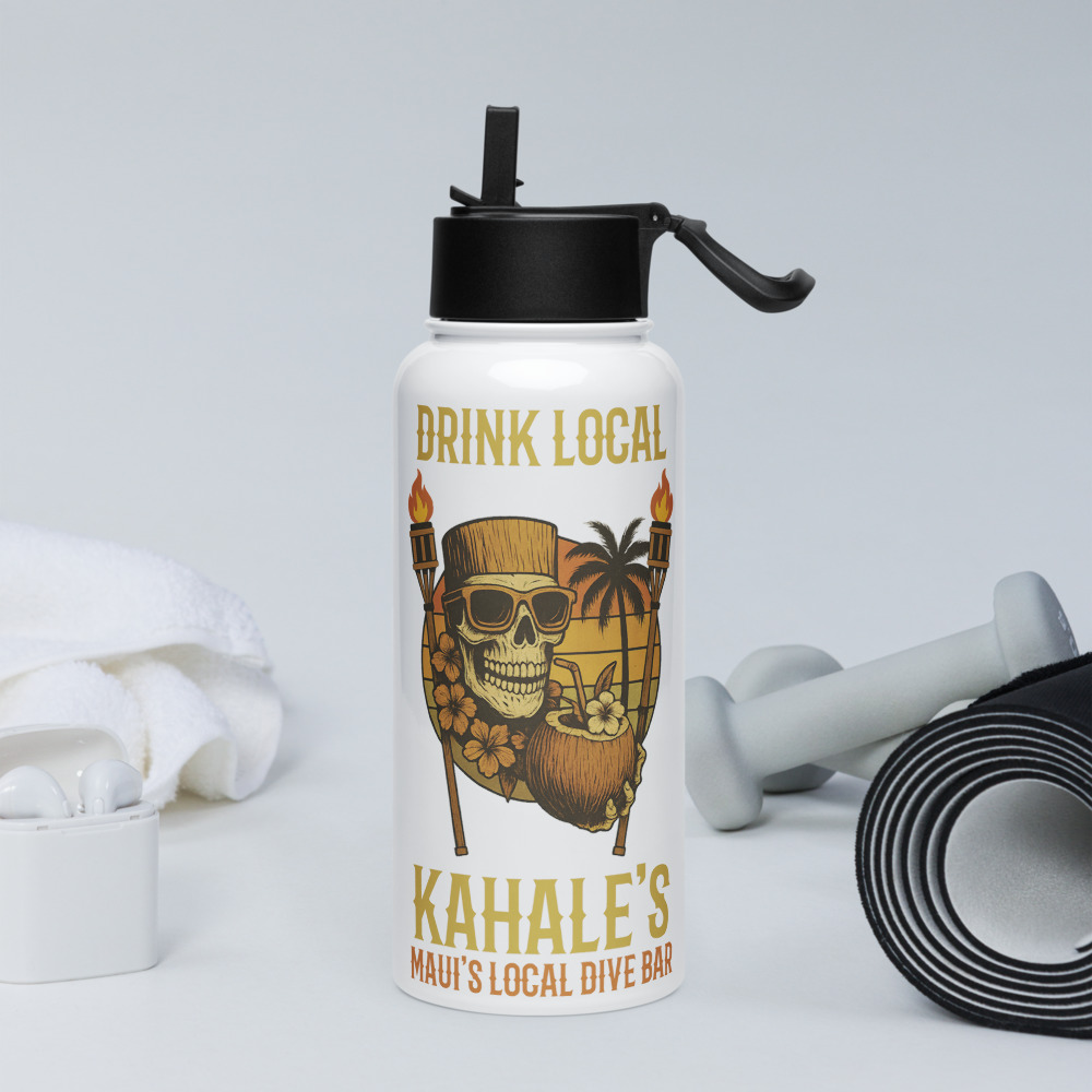 Stainless steel water bottle with a straw lid - Image 8