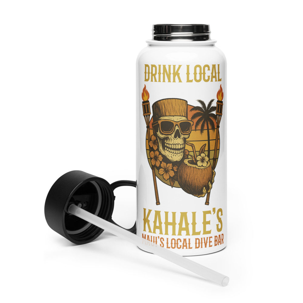 Stainless steel water bottle with a straw lid - Image 6