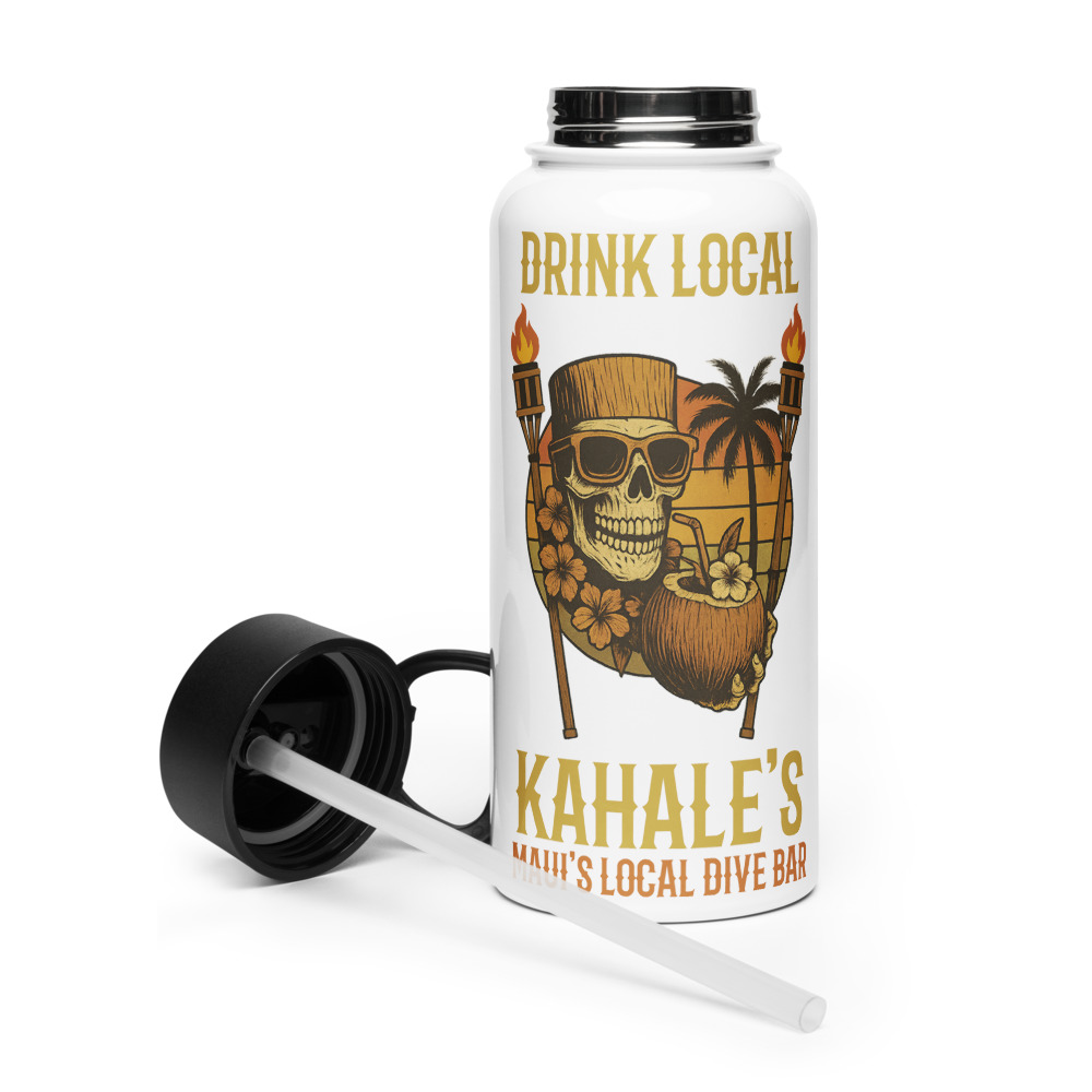 Stainless steel water bottle with a straw lid - Image 4